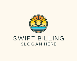 Sunset Beach Resort logo design