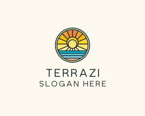 Sunset Beach Resort logo design