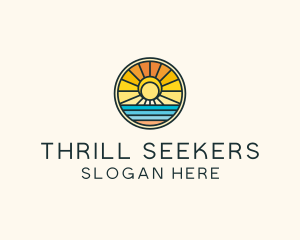 Sunset Beach Resort logo design