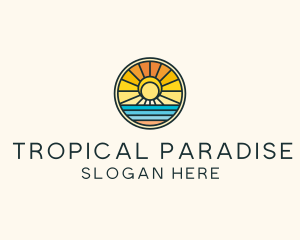 Hawaii - Sunset Beach Resort logo design