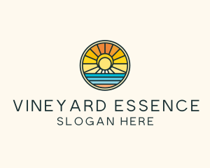 Sunset Beach Resort logo design