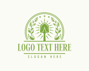 Garden Shovel Landscaper logo design