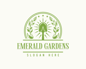 Garden Shovel Landscaper logo design