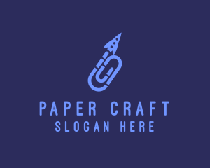 Paper Clip Rocket logo design