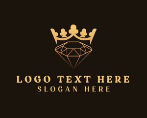 Golden Crystal Crown logo design