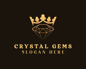 Golden Crystal Crown logo design