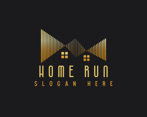 Gold Real Estate Home  logo design