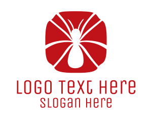 Animal - Red Spider Silhouette logo design