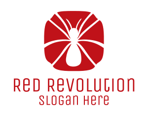 Red Spider Silhouette logo design