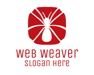 Red Spider Silhouette logo design