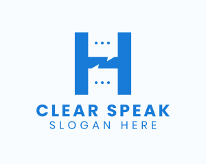Speak - Messaging Letter H logo design