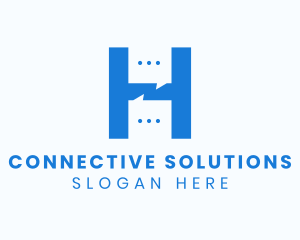 Communicate - Messaging Letter H logo design