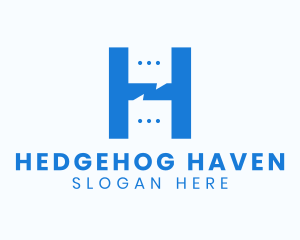 Messaging Letter H logo design