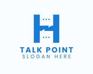 Speak - Messaging Letter H logo design