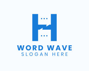 Message - Messaging Letter H logo design
