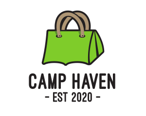 Tent - Green Tent Bag logo design