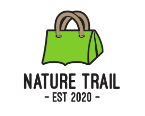 Outdoors - Green Tent Bag logo design