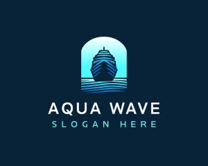 Ocean Cruise Ship  Logo