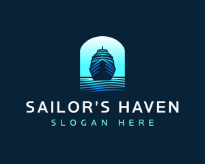 Ocean Cruise Ship  logo design