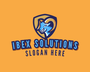 Ibex - Ram Sports Shield logo design
