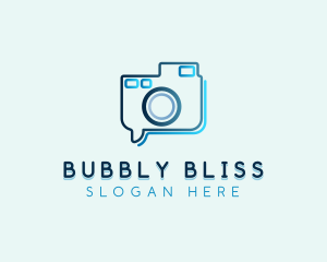 Camera Chat Bubble logo design