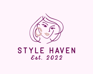 Beautiful - Beautiful Woman Fashion Jewelry logo design