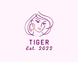 Beautiful - Beautiful Woman Fashion Jewelry logo design