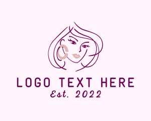 Modeling - Beautiful Woman Fashion Jewelry logo design