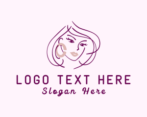 Beautiful Woman Fashion Jewelry  Logo