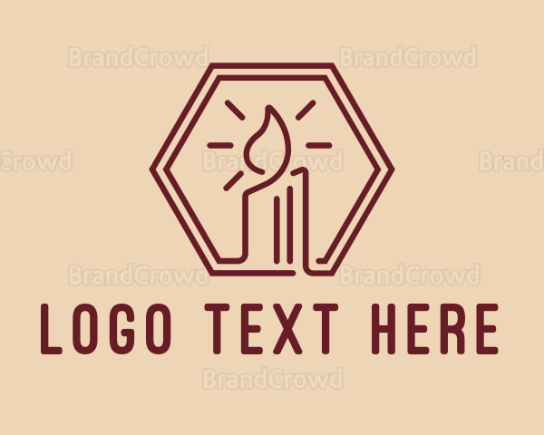 Hexagon Candle Decor Logo