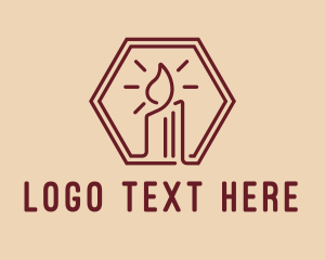 Hexagon Candle Decor  logo design