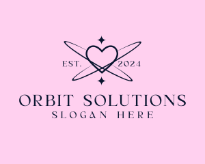 Heart Sparkle Orbit logo design