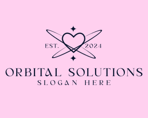 Heart Sparkle Orbit logo design