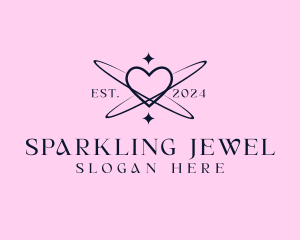 Heart Sparkle Orbit logo design