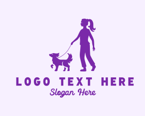 Pet Dog Walker Logo