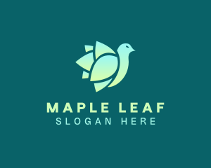 Nature Leaf Dove logo design