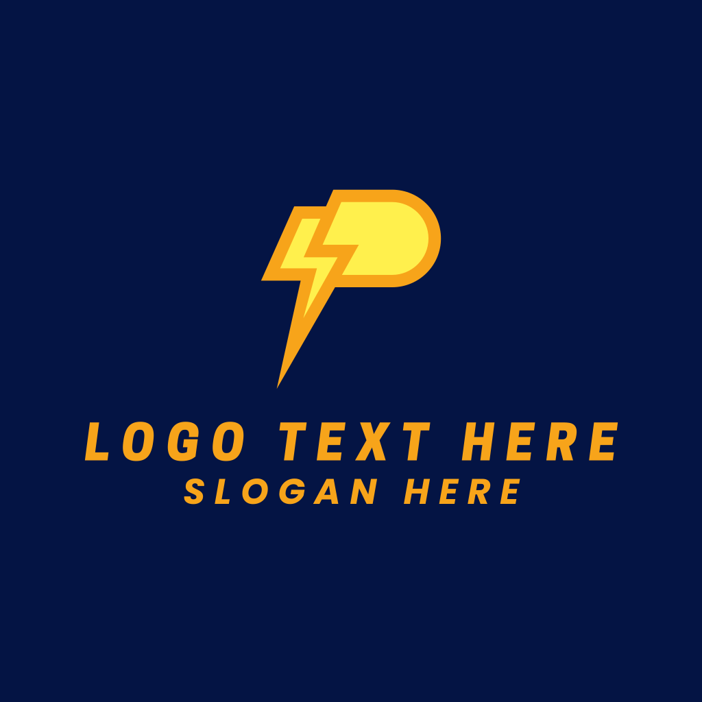 Electrician Power Letter P Logo | BrandCrowd Logo Maker