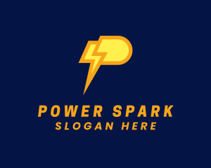 Electrician - Electrician Power Letter P logo design