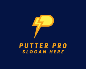 Electrician Power Letter P logo design