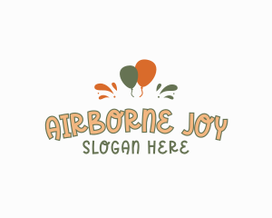 Balloon Splash Wordmark logo design