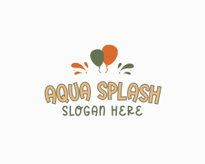 Balloon Splash Wordmark logo design