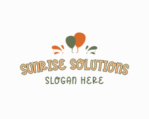 Balloon Splash Wordmark logo design