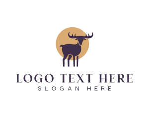 Deer - Wild Deer Animal Conservation logo design