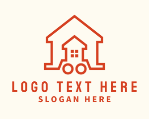 Orange - Mini House Van logo design