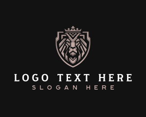 Premium - Regal Lion Shield logo design