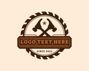 Log - Hammer Saw Woodwork logo design