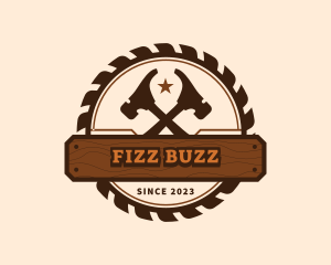 Hammer Saw Woodwork logo design