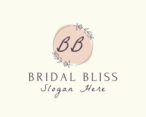 Bride - Floral Watercolor Beauty Cosmetics logo design