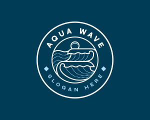 Wave Beach Surfing Resort logo design