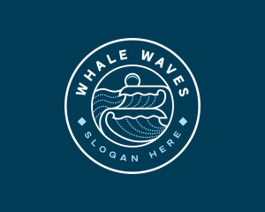 Wave Beach Surfing Resort logo design